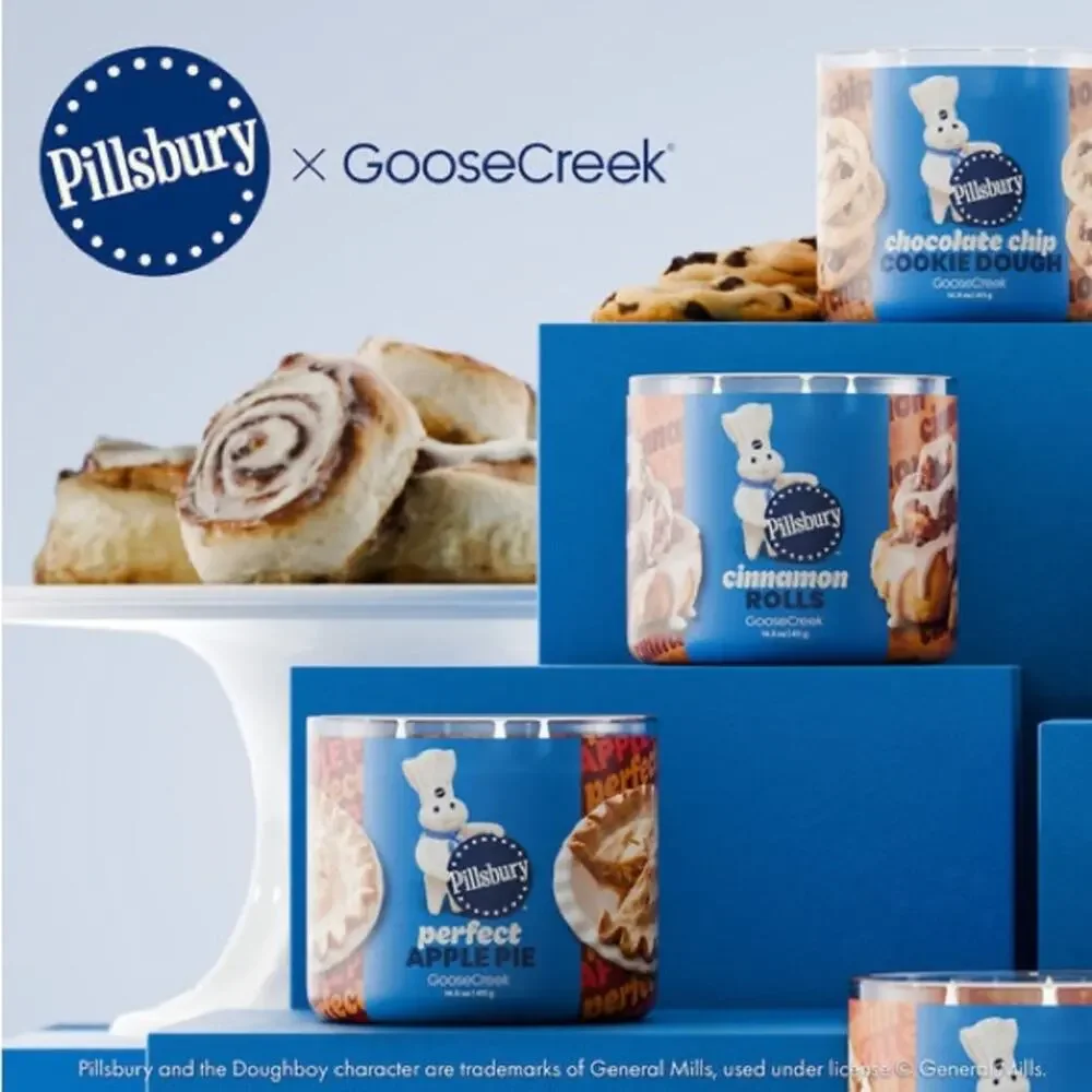 NEW! Goose Creek 3-Wick Pillsbury Cinnamon Rolls 14.5oz Candle